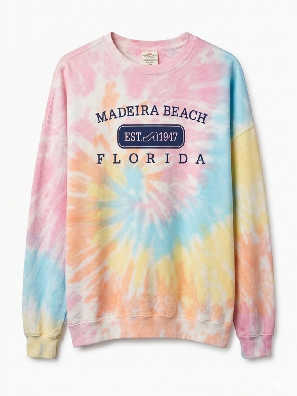 Madeira Beach Florida Tie Dye Sweatshirt XXL Trading Co Beach Pullover